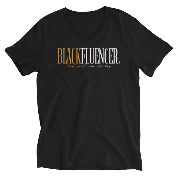 "Blackfluencer" Unisex Short Sleeve V-Neck T-Shirt
